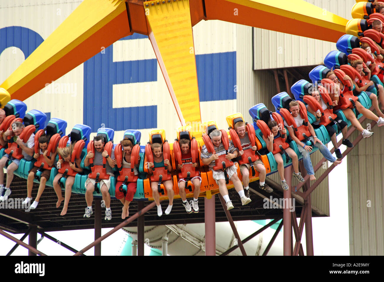 Messegelände fahren im Cedar Point Vergnügungspark, Sandusky OH Stockfoto