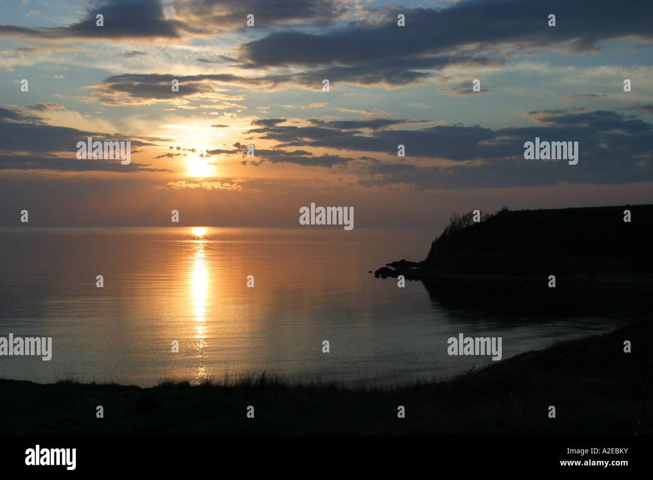Schwarzmeerküste, Bulgarien, Sonnenaufgang Stockfoto