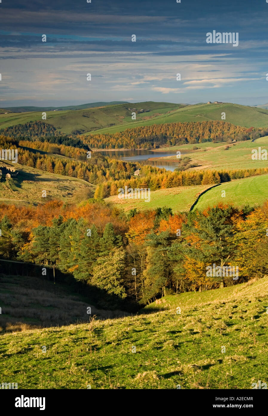Lamaload Stausee im Herbst, Peak District National Park, in der Nähe von Macclesfield, Cheshire, England, UK Stockfoto