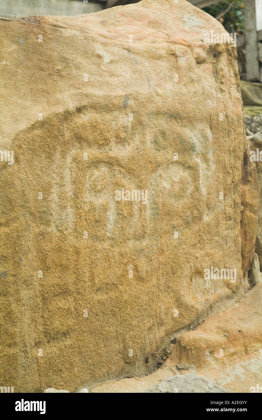 dh Bronzezeit CHEUNG CHAU HONGKONG Chinesisch 3000 Jahr Alte Archäologie Felszeichnungen prähistorische neolithische Felskunst antiken Stätten Stockfoto