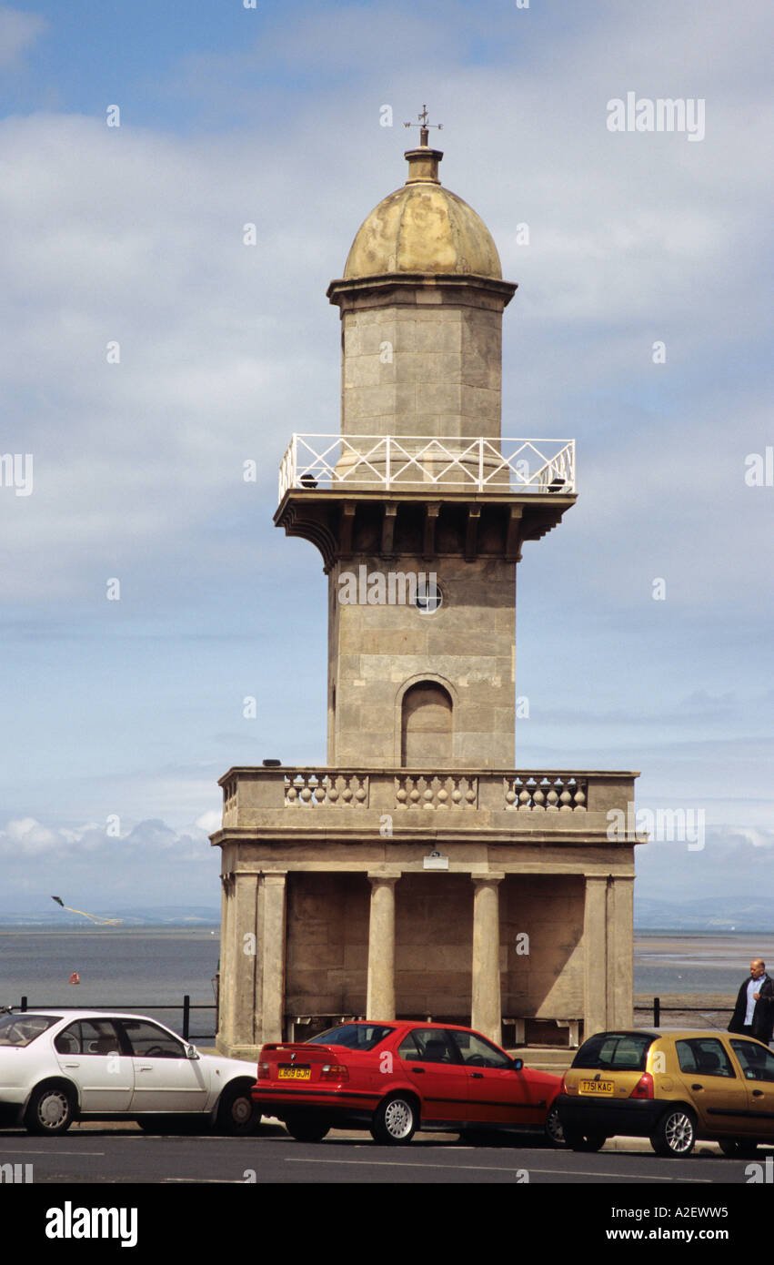 Unteren Leuchtturm auf der Promenade am Fleetwood Stockfoto
