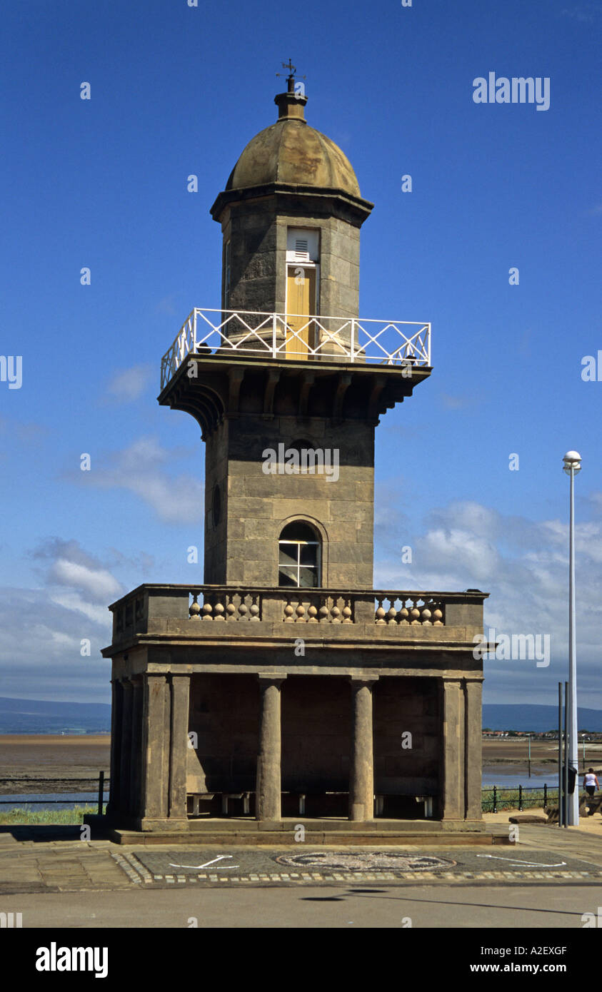 Der untere Leuchtturm auf der Promenade am Fleetwood Stockfoto