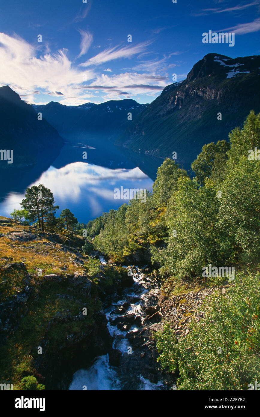 Gerainger Fjord-Norwegen Stockfoto