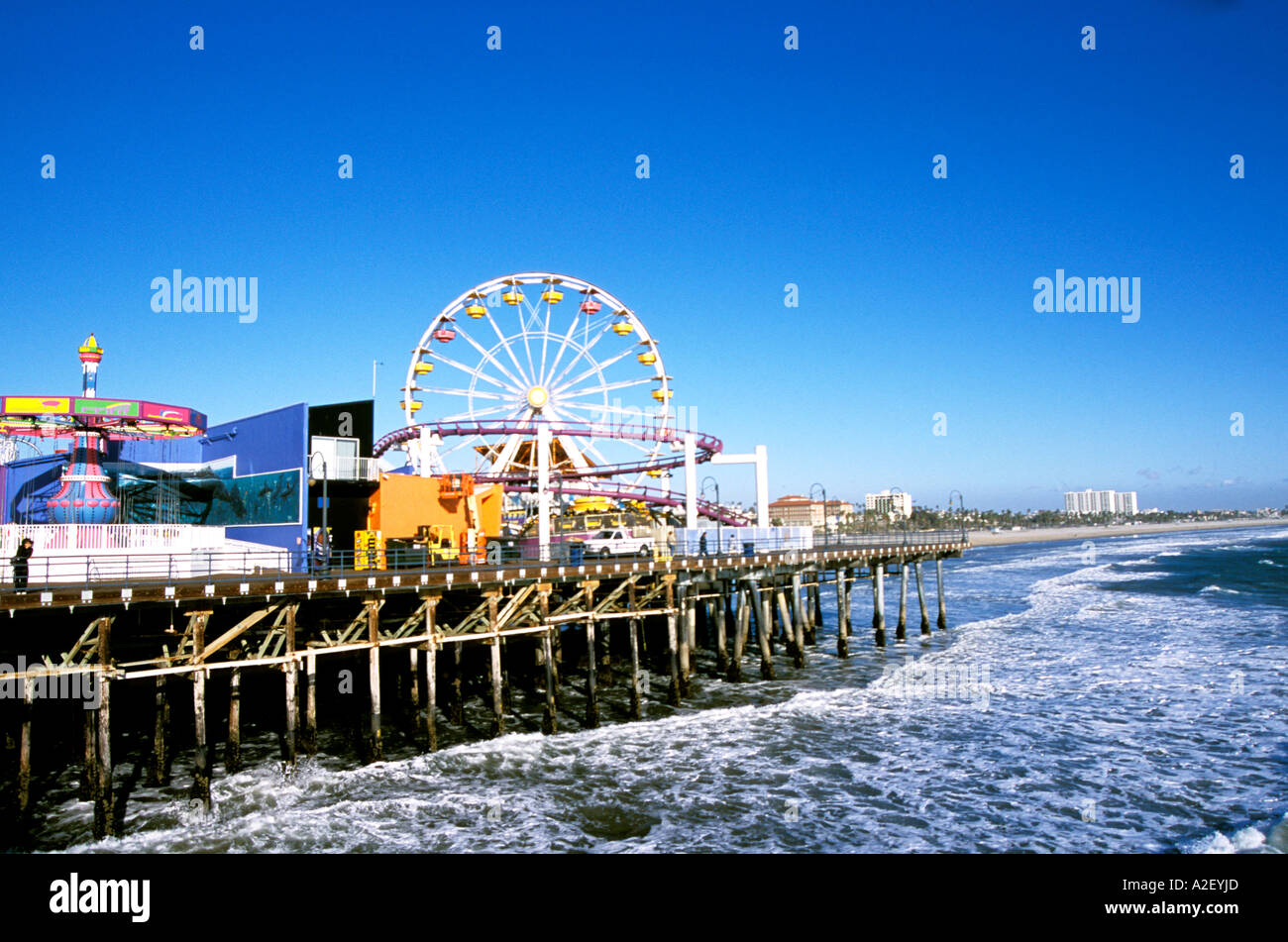 Kalifornien-Los Angeles Bereich Santa Monica Pier Stockfoto