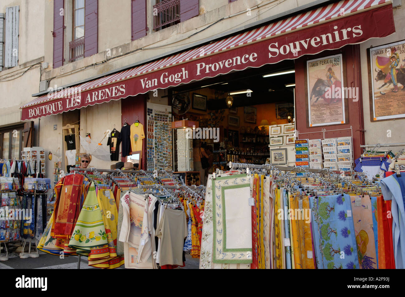 Arles, Souvenir-shop Stockfoto