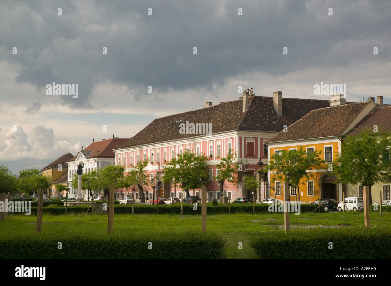 Ungarn, Donau biegen, Vac: Der ehemalige Bischofspalast / Marcius 15 ter (Quadrat) Stockfoto