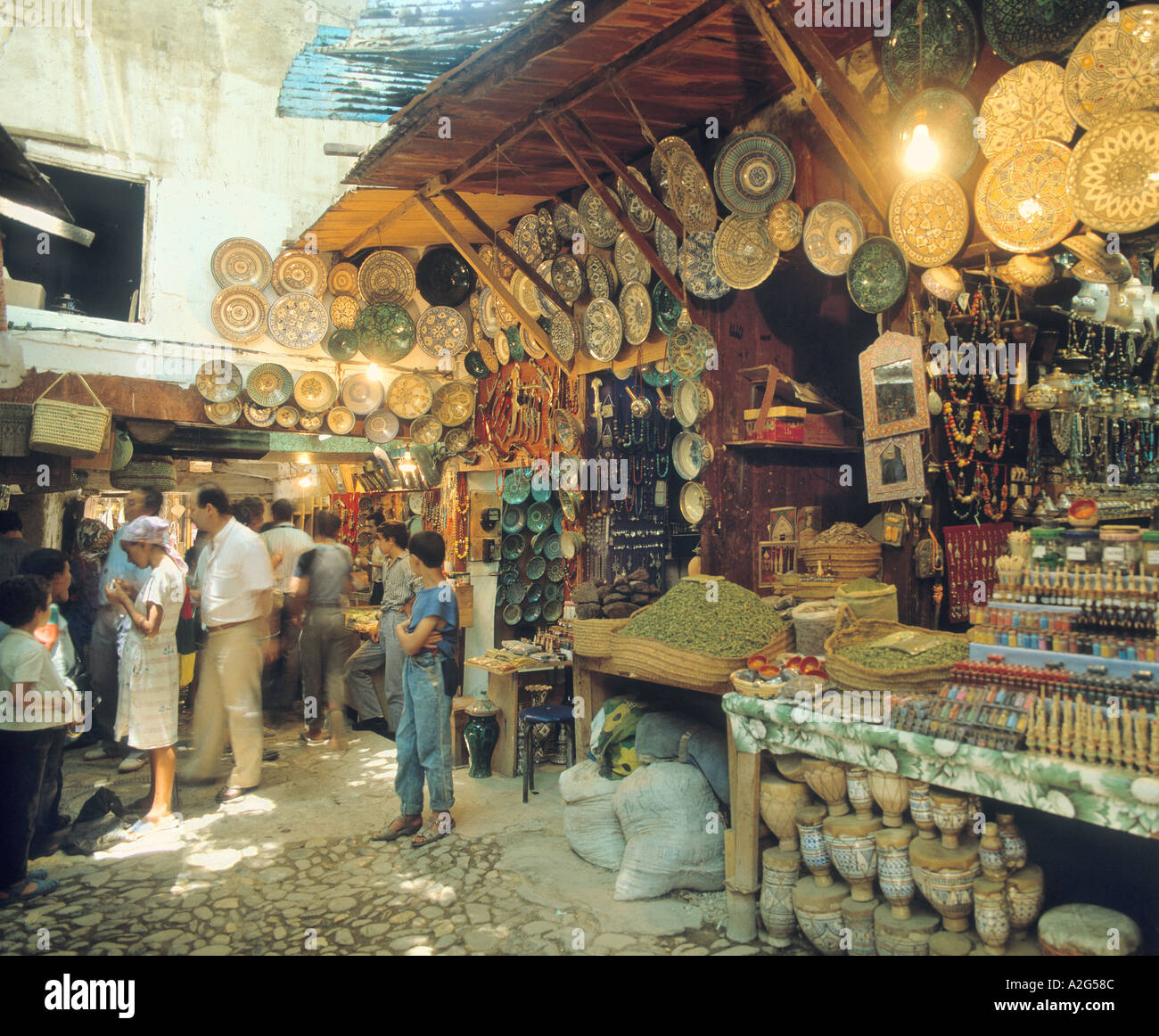 Marrakesch Marokko Szene im Markt Stockfoto