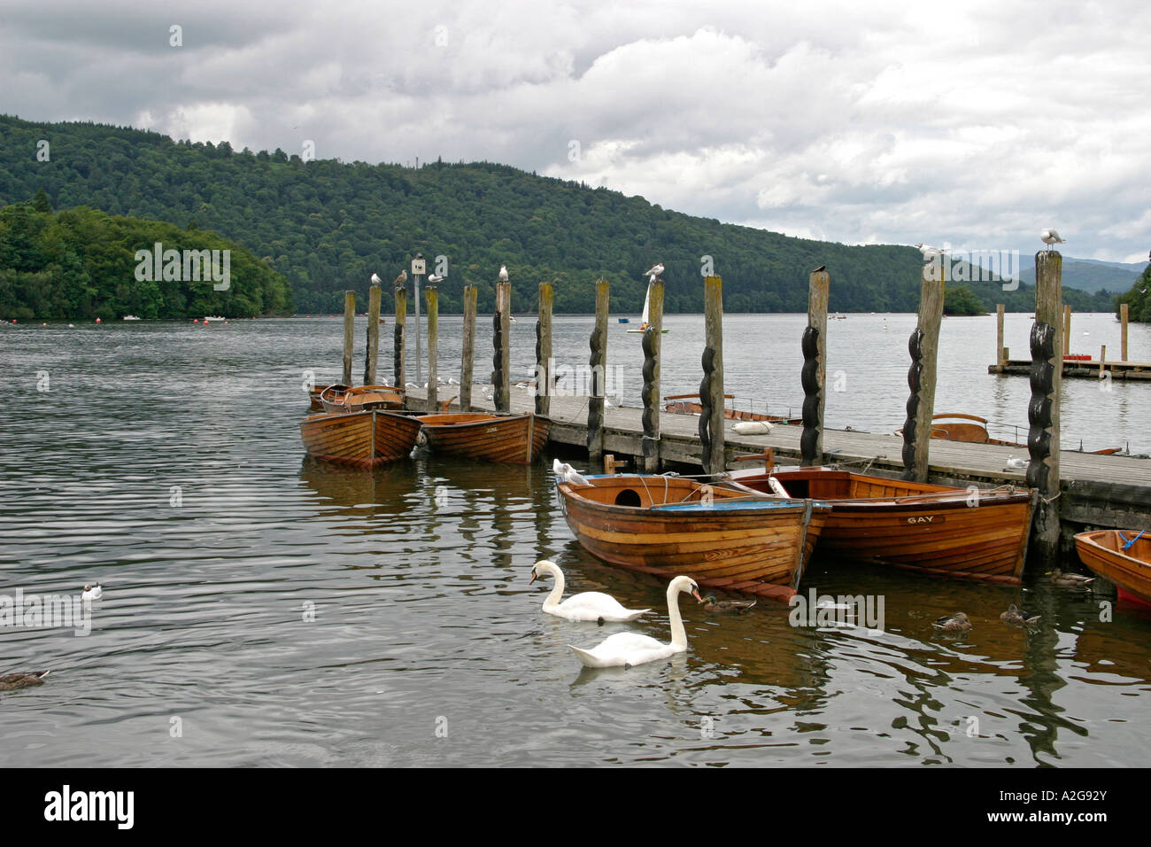 Lake Windamere Steg Cumbria UK Stockfoto