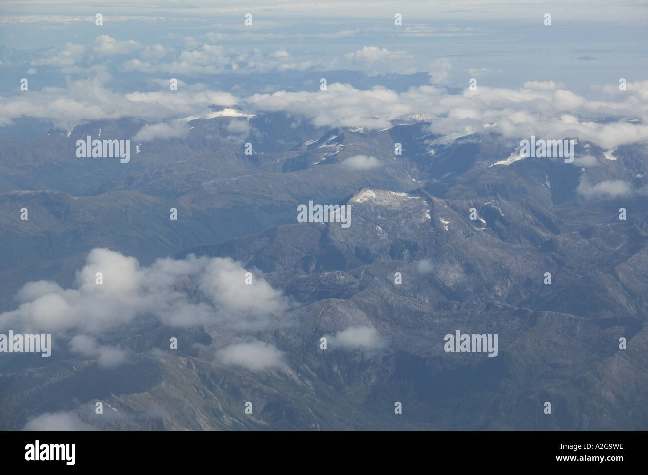 USA, ALASKA, südöstlichen Alaska, Luftbild der Berge des TONGASS NATIONAL FOREST Stockfoto