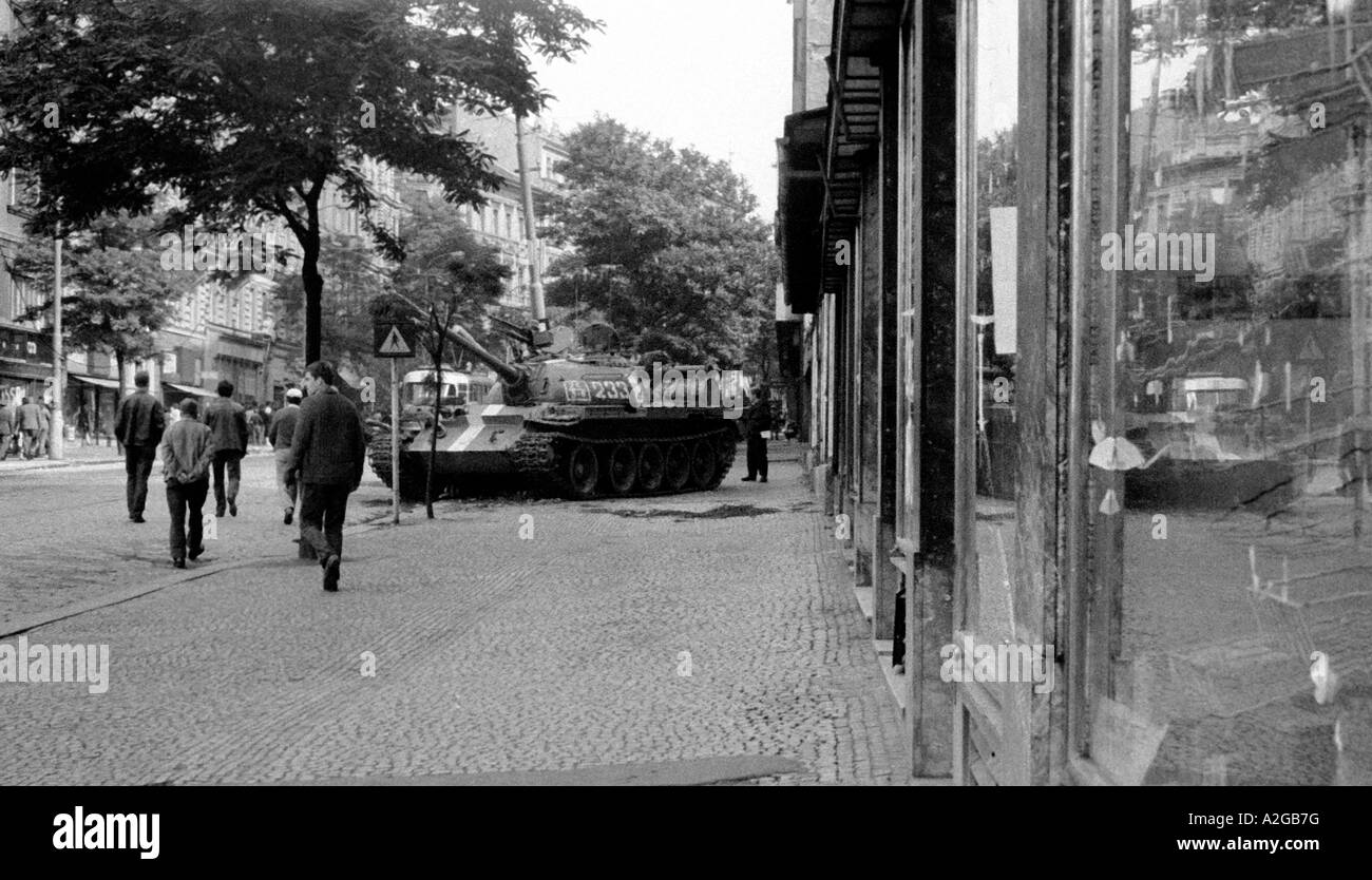 Sowjetische Besatzung in der Tschechoslowakei 1968 Stockfoto