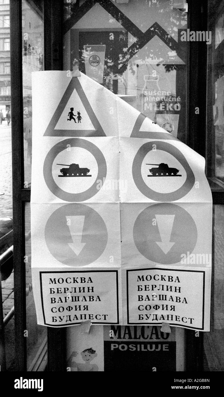 Sowjetische Besatzung in der Tschechoslowakei 1968 Stockfoto