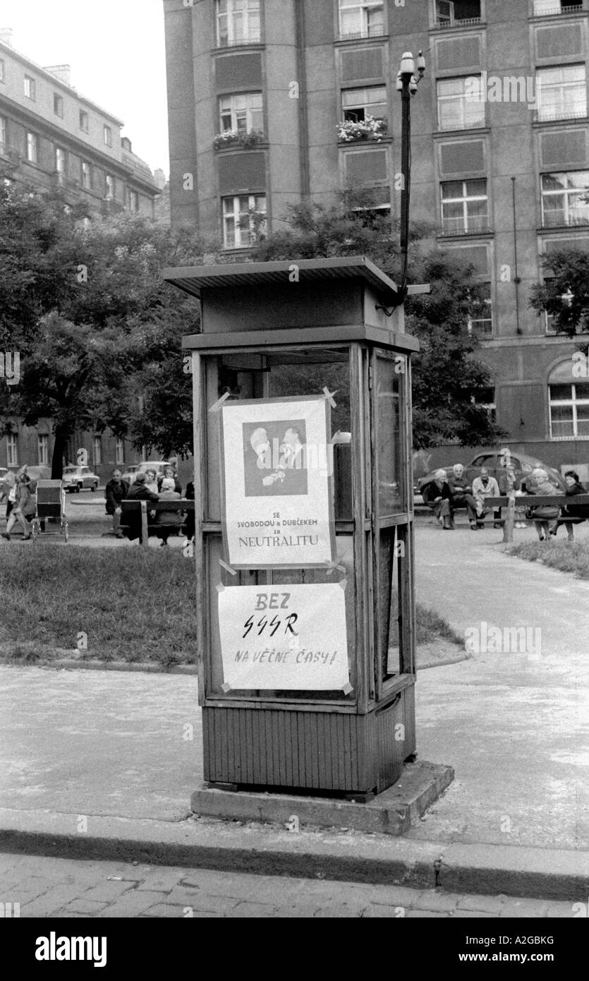 Sowjetische Besatzung in der Tschechoslowakei 1968 Stockfoto