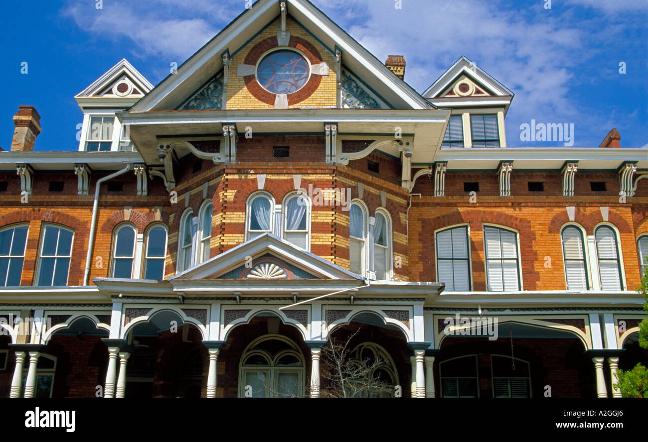 N.a. USA, Georgia, Savannah.  Kunstvolle Details des Hauses, das für eine neue B & B wiederhergestellt worden waren. Stockfoto