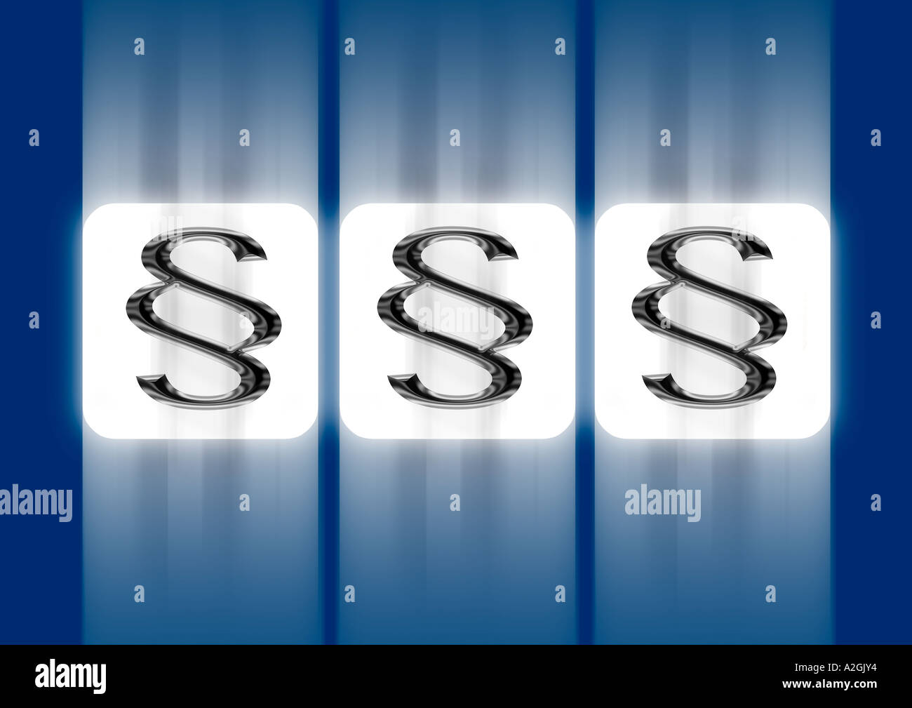 Drei Absätze an einem Spielautomaten anzeigen 3 Paragrafen Auf Dem Display Eines Spielautomaten Stockfoto