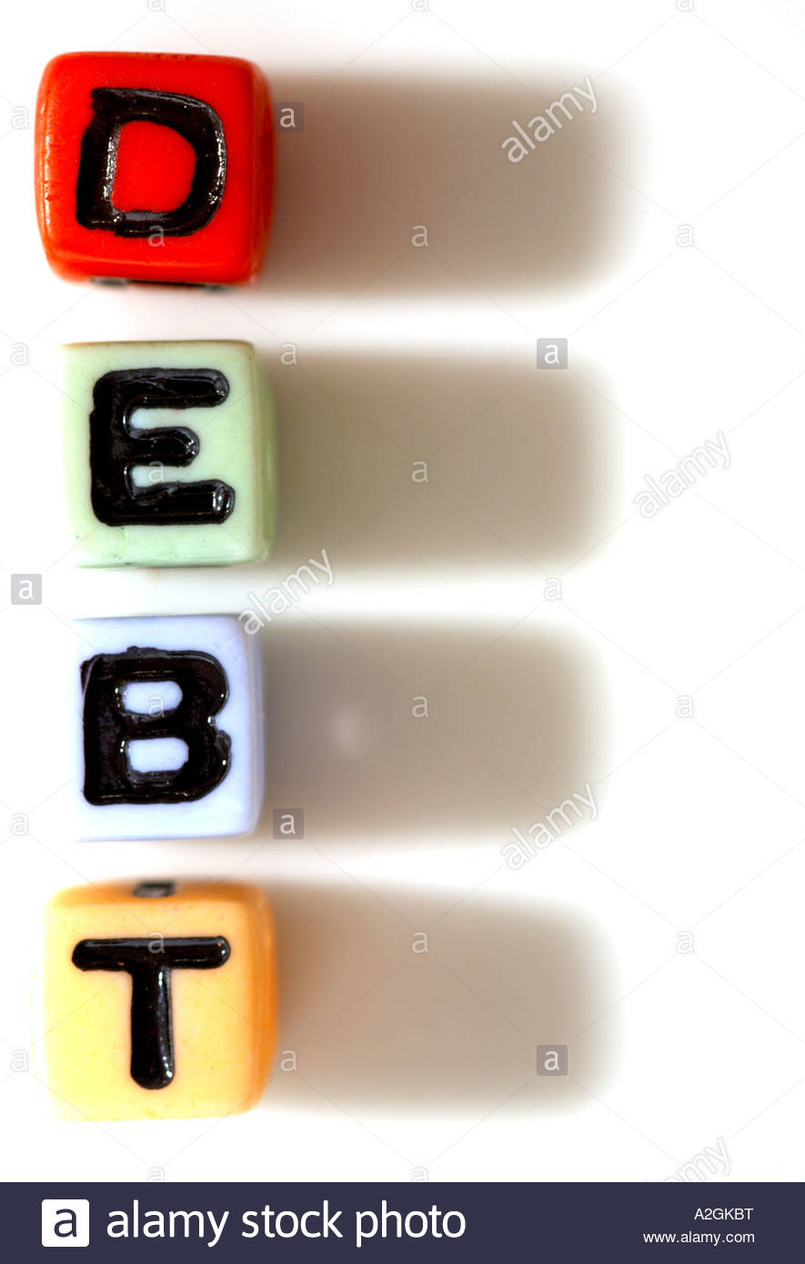 Konzept der Schuld Stockfoto