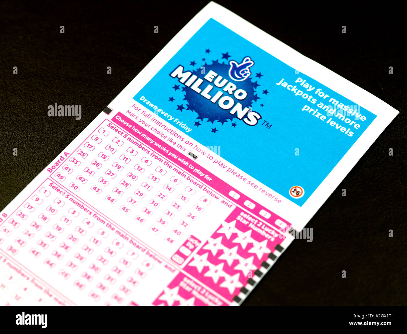 Lottoschein Stockfoto