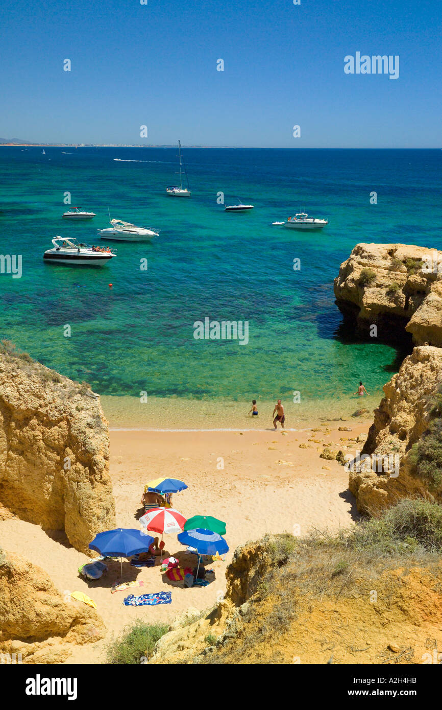 Portugal, Algarve, kleine einsame Bucht in der Nähe von Sao Rafael, Albufeira Stockfoto