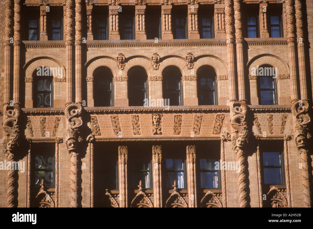 Ornamentale Windows Wall Street New York City New York 2002 Stockfoto