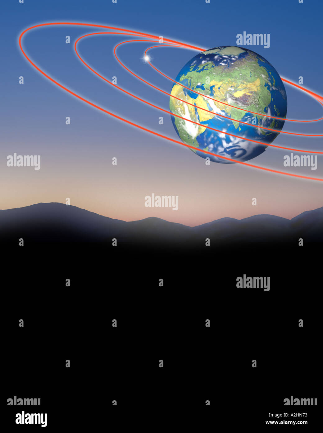 Konzept: Globale Kommunikation Stockfoto