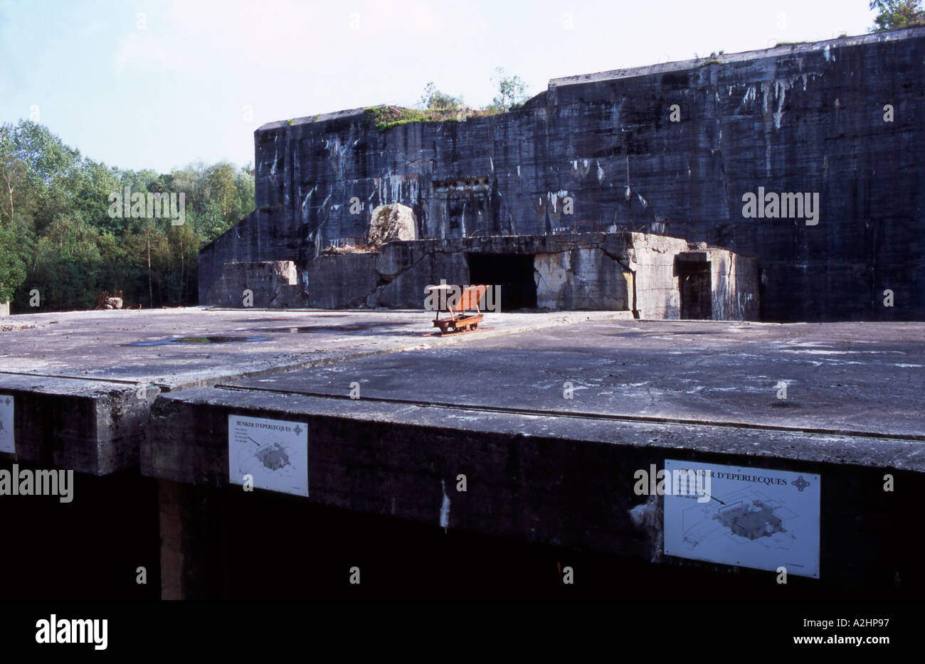 Blockhaus im nördlichen Frankreich V2 Eperlecques Raketenstartplatz Stockfoto