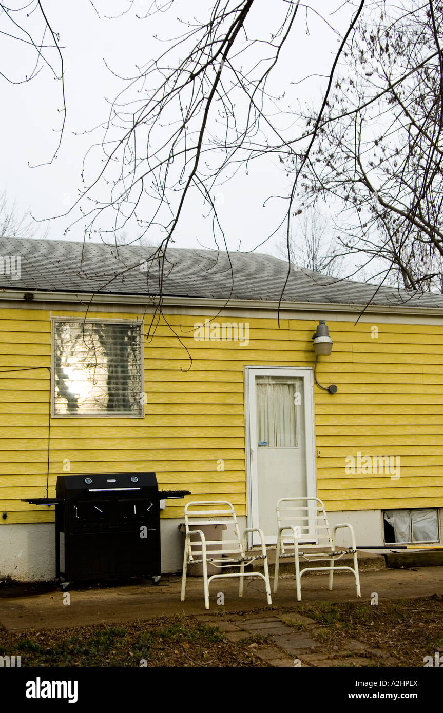 Hinterhof eines Hauses in St. Louis in Missouri Stockfoto