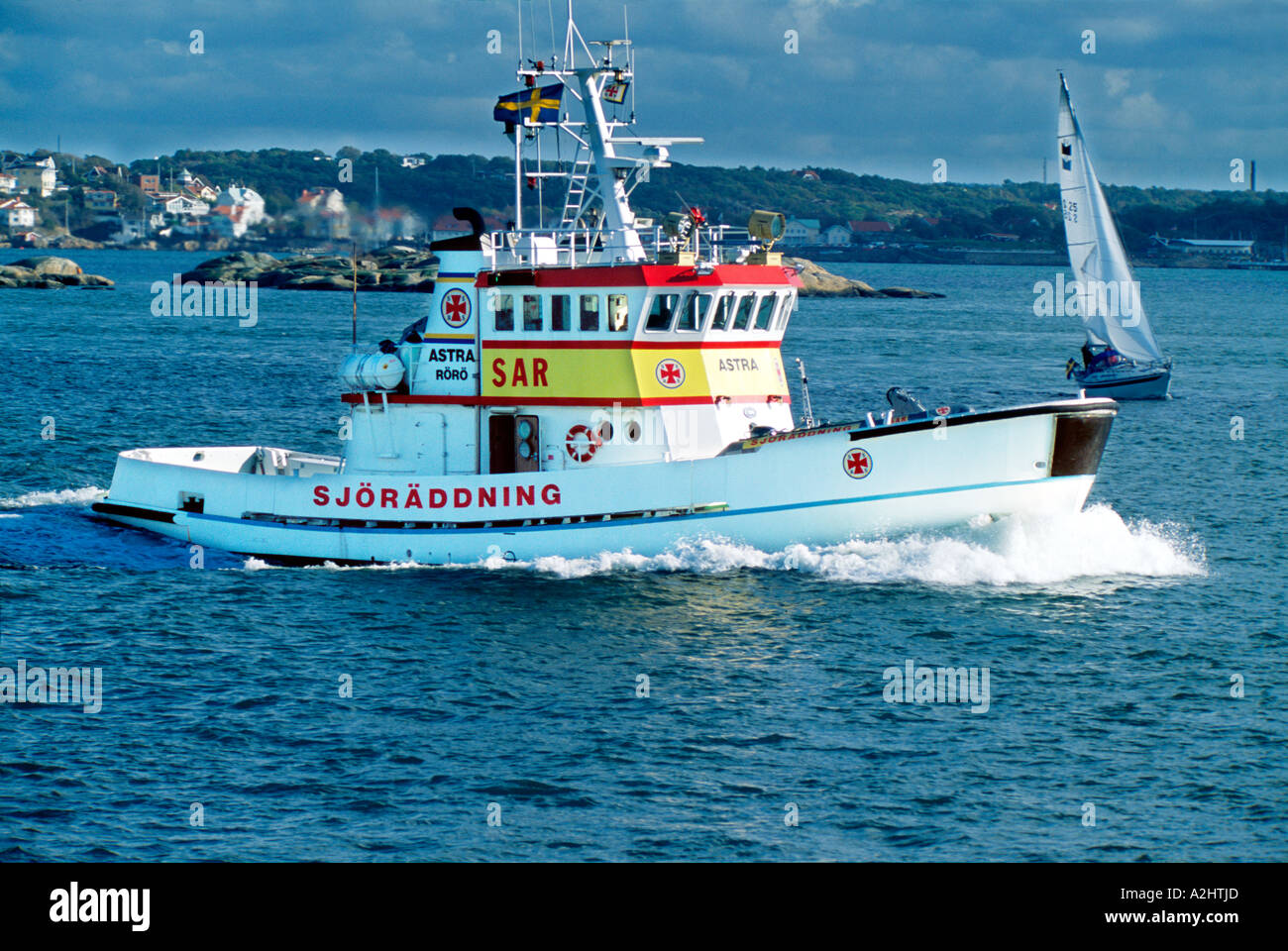 Searescue-Boot von der schwedischen Sea Rescue Society Stockfoto