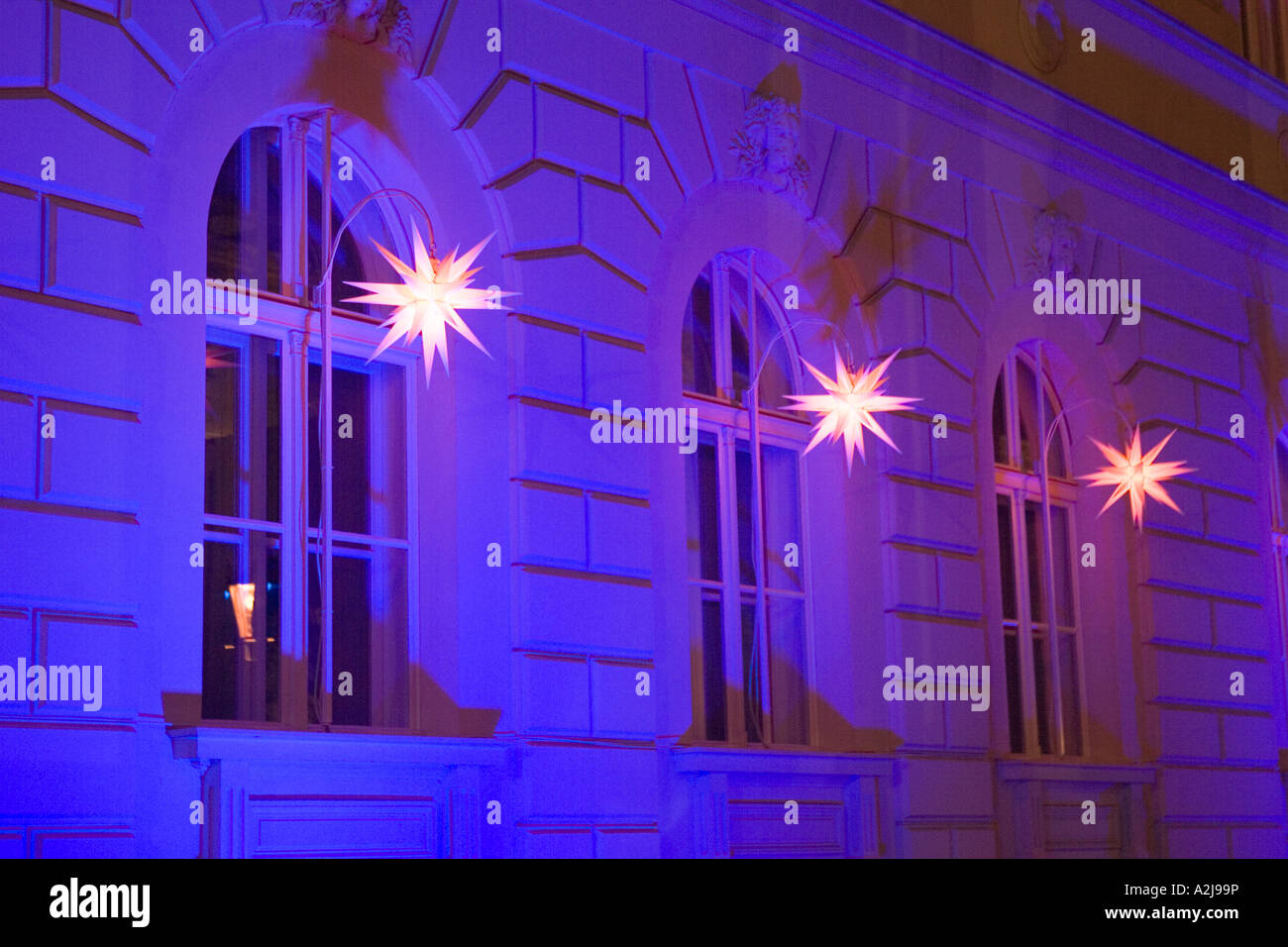 Weihnachts-Dekorationen auf den Aufbau von Berlin Deutschland Stockfoto