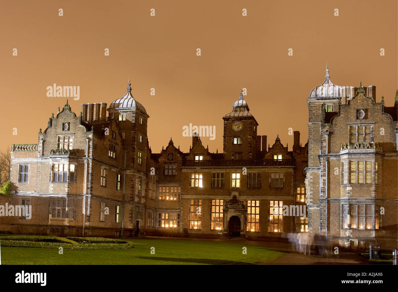 Aston Hall, Aston, Birmingham in der Nacht Stockfoto