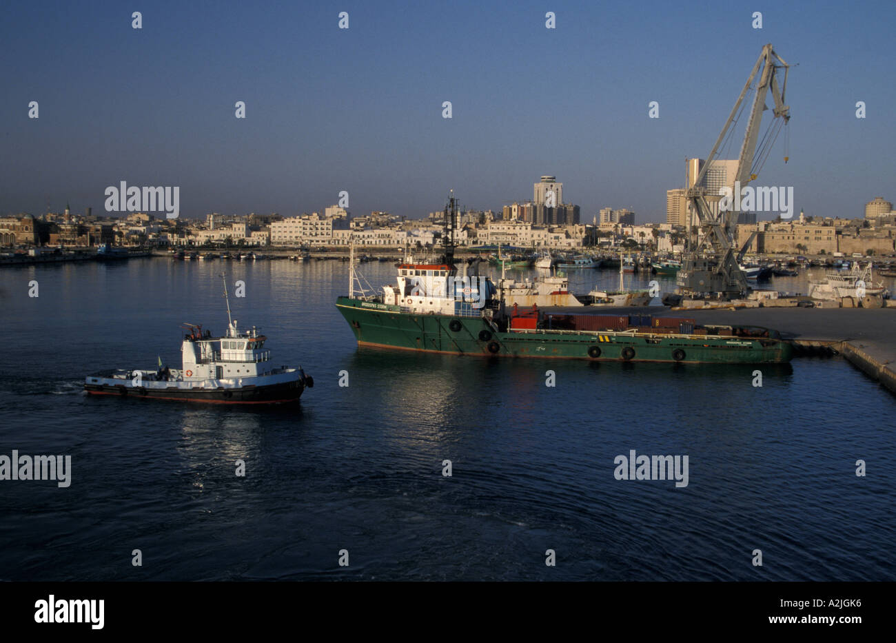Afrika, Libyen, Tripolis, Hafen Stockfoto