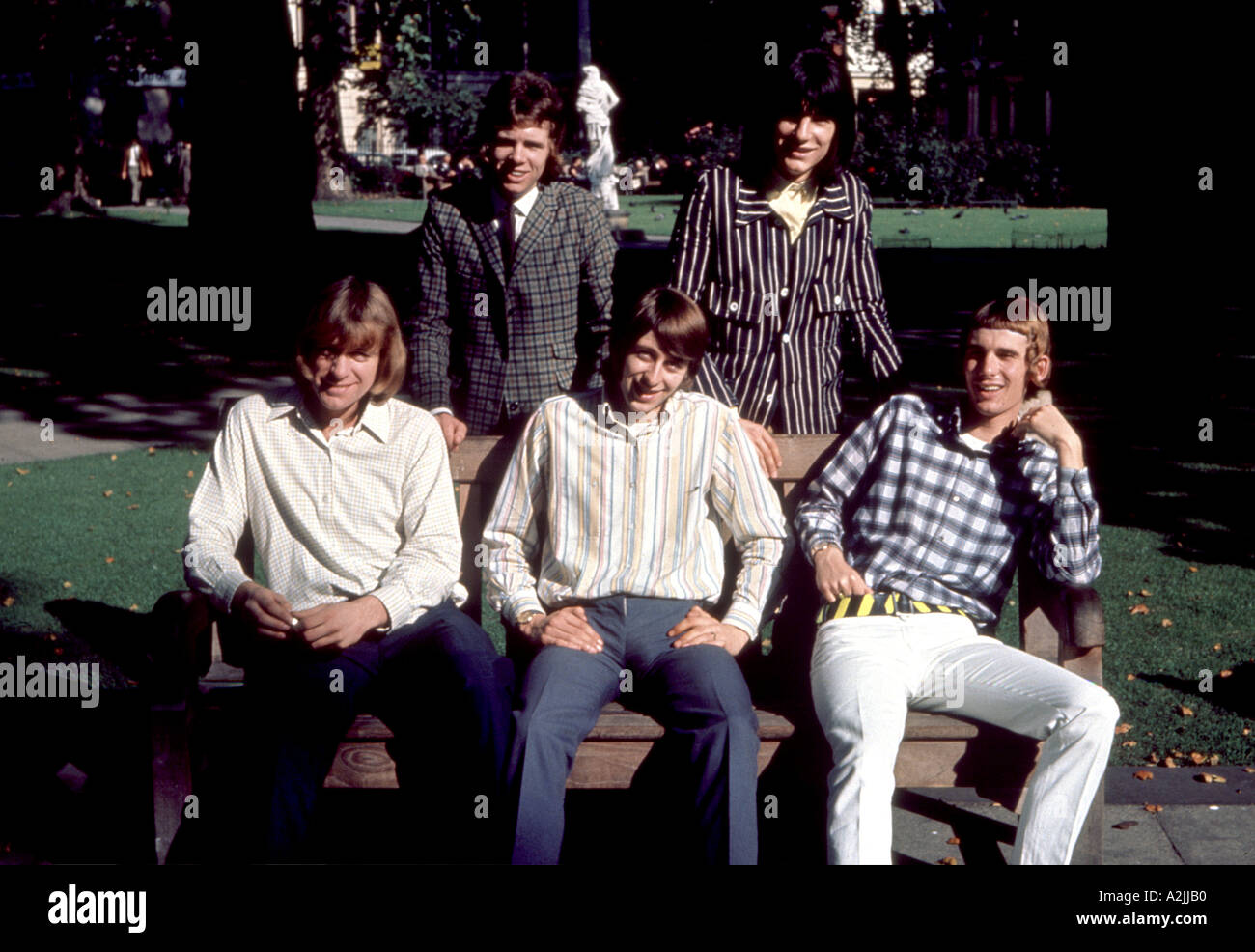 Vögel-UK-pop-Band der 70er Jahre Stockfoto