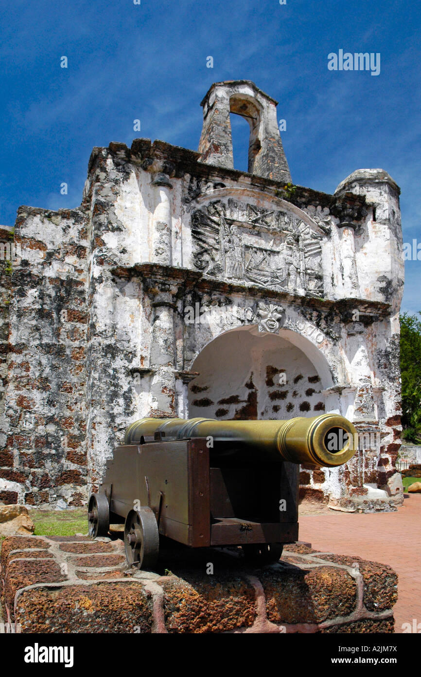 A'Formosa eine portugiesische Festung in Malacca (Melaka), Malaysia in der Mitte 1600 gebaut und verwendet, um die Gewürzroute zu verknüpfen. Stockfoto