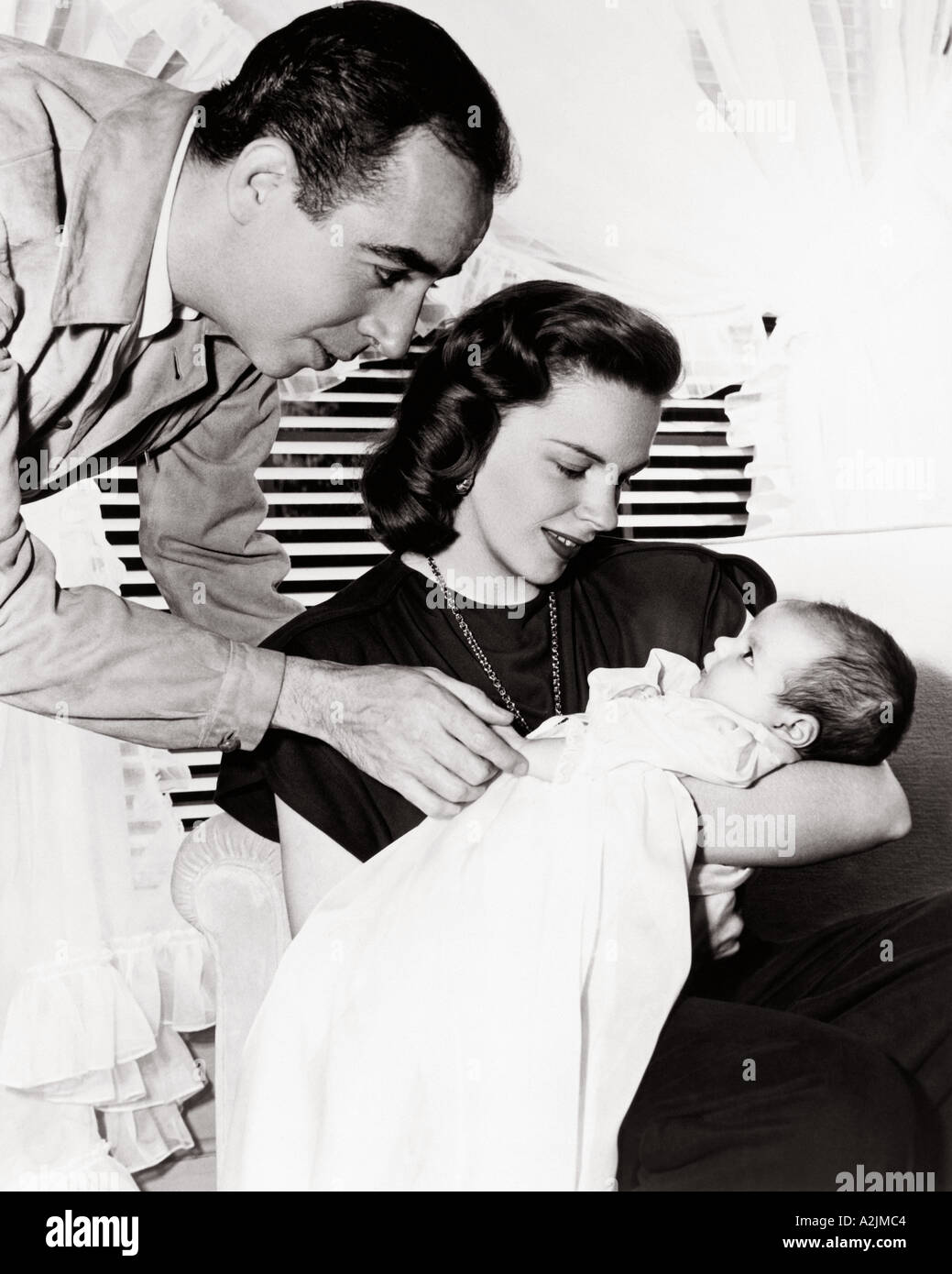JUDY GARLAND mit Ehemann Vincent Minnelli und Tochter Liza Stockfoto