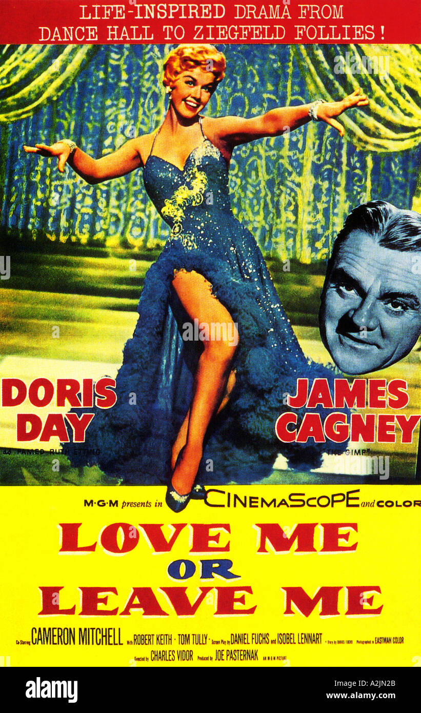 Plakat für 1955 film Liebe mich verlassen oder mich mit Doris Day und James Cagney Stockfoto