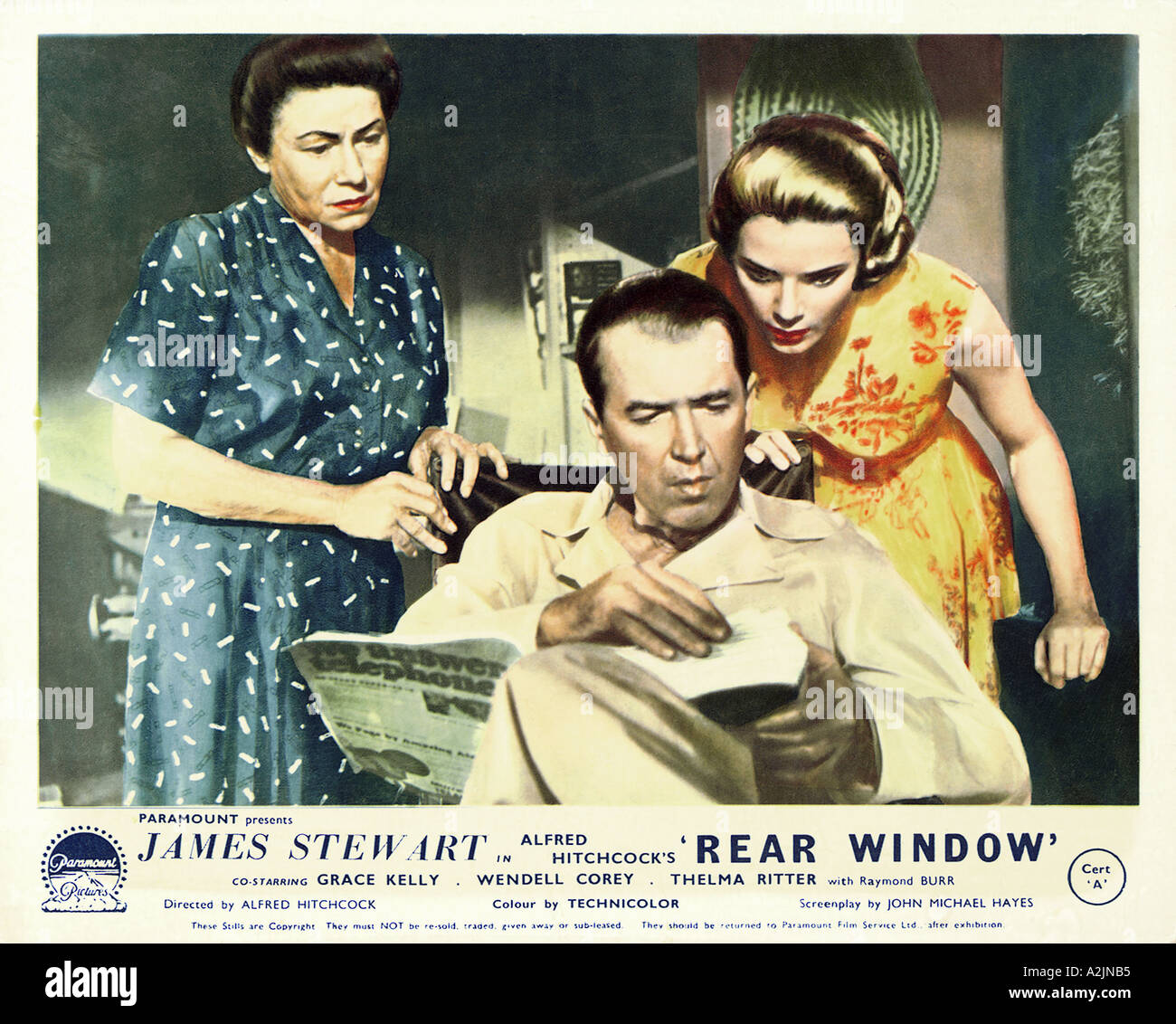 HINTERE Fenster 1954 Film mit von l Thelma Ritter James Stewart Grace Kelly Directd von Alfred Hitchcock Stockfoto