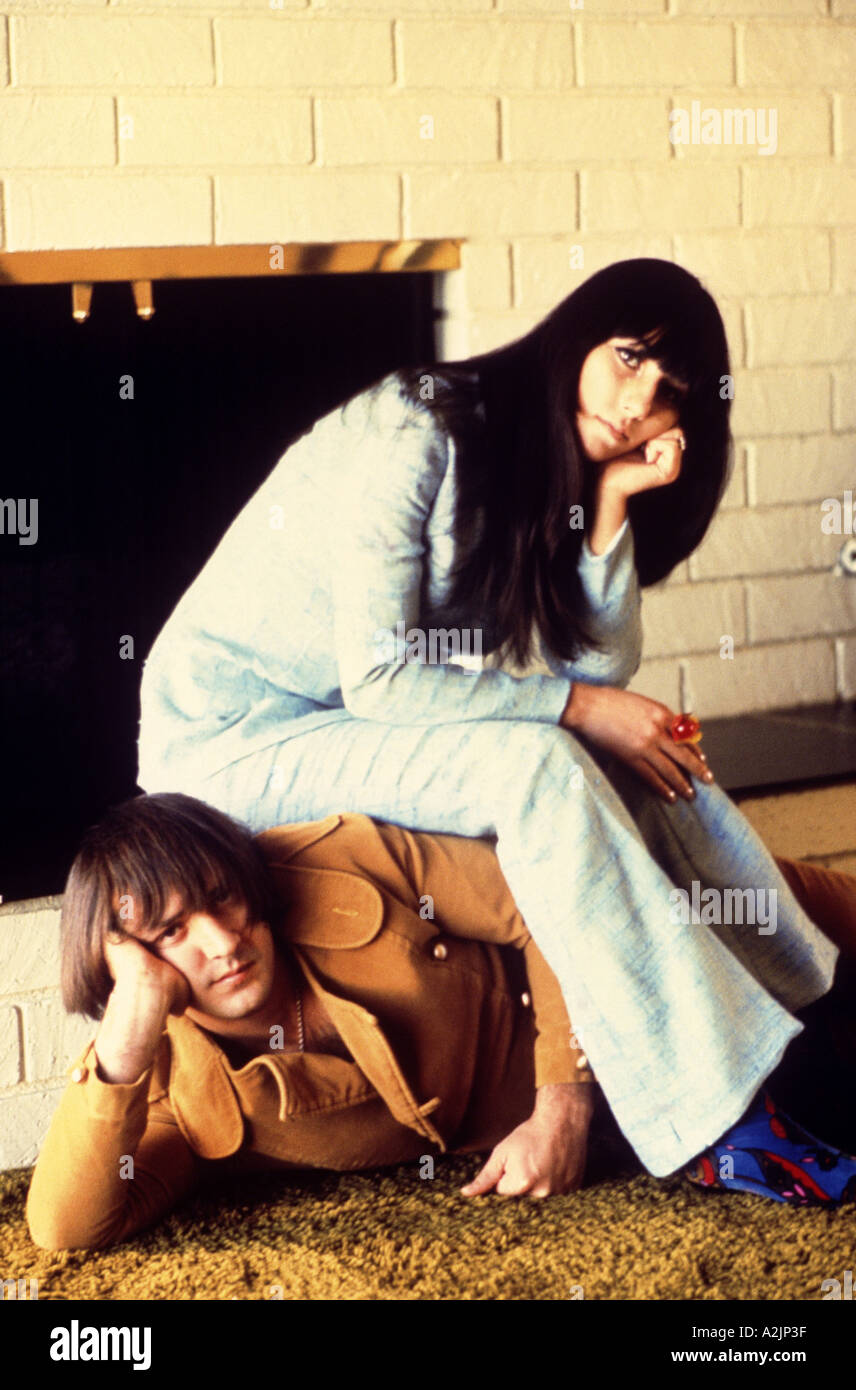 SONNY und CHER U.S. Aufnahme-paar, die auch einige Filme hier ca. 1965 gedreht Stockfoto