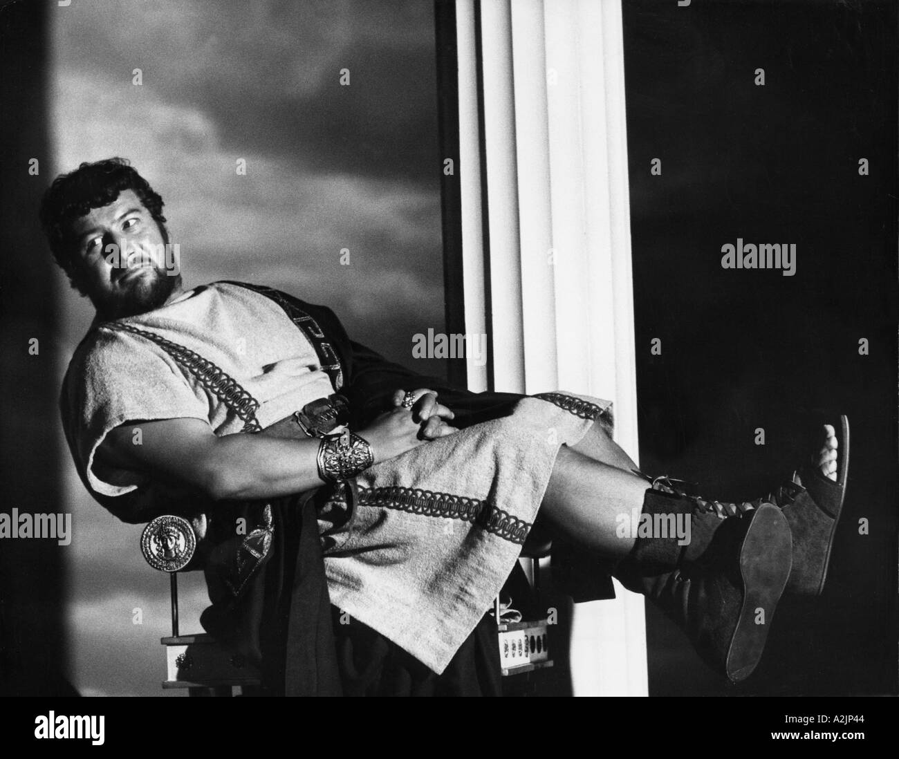SPARTACUS Peter Ustinov als Sklavenhalter in den 1960-film Stockfoto