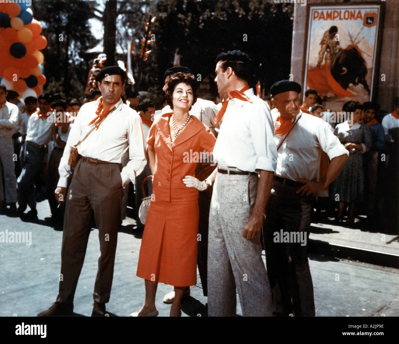 DIE Sonne steigt auch 1957 Film mit von L Tyrone Power, Ava Gardner Mel Ferrer Stockfoto