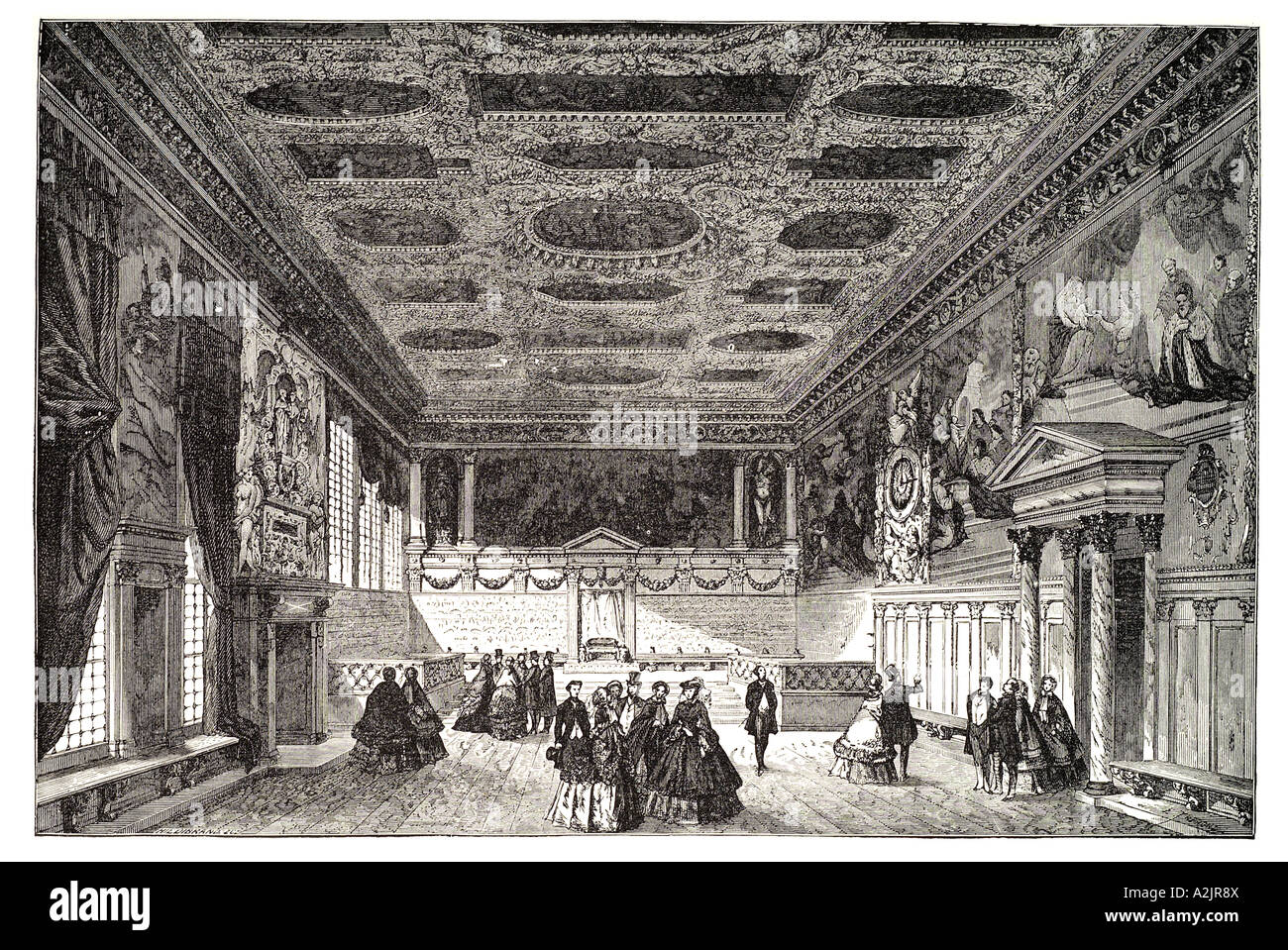 Ducale Palast Venedig Venetien Venetien Venezia Italien italienischen Palazzo Rezeption Zimmer Grand Tour Dogen grand verzierten renaissance Stockfoto