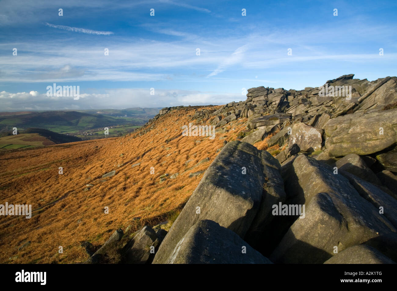 Higger Tor, Peak District UK Stockfoto