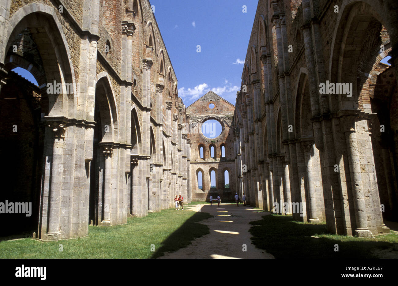 Abtei von San Galgano Stockfoto