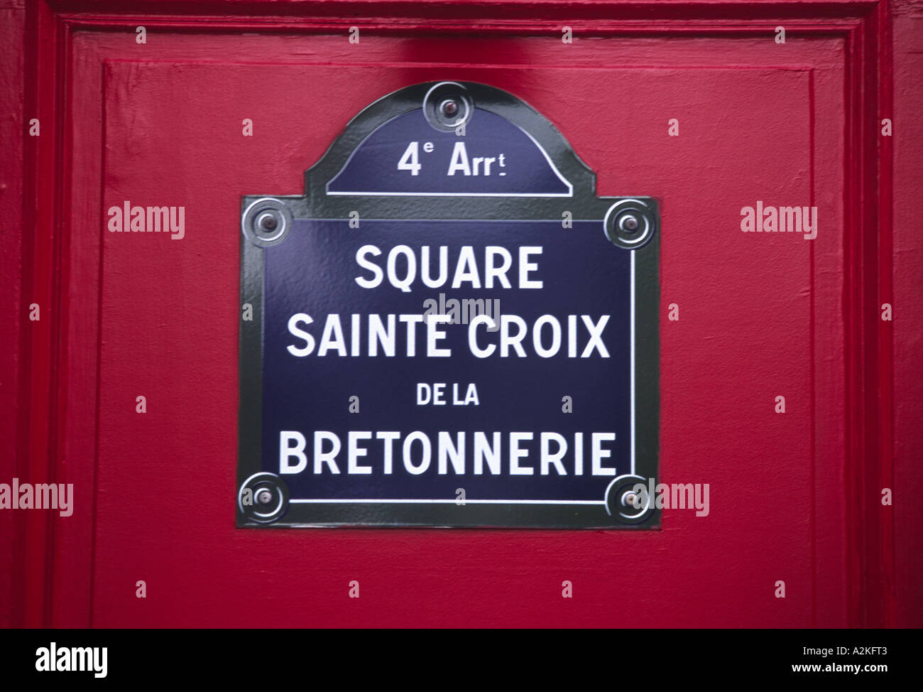 Quadratische Sainte Croix De La Bretonnerie Paris Frankreich Stockfoto