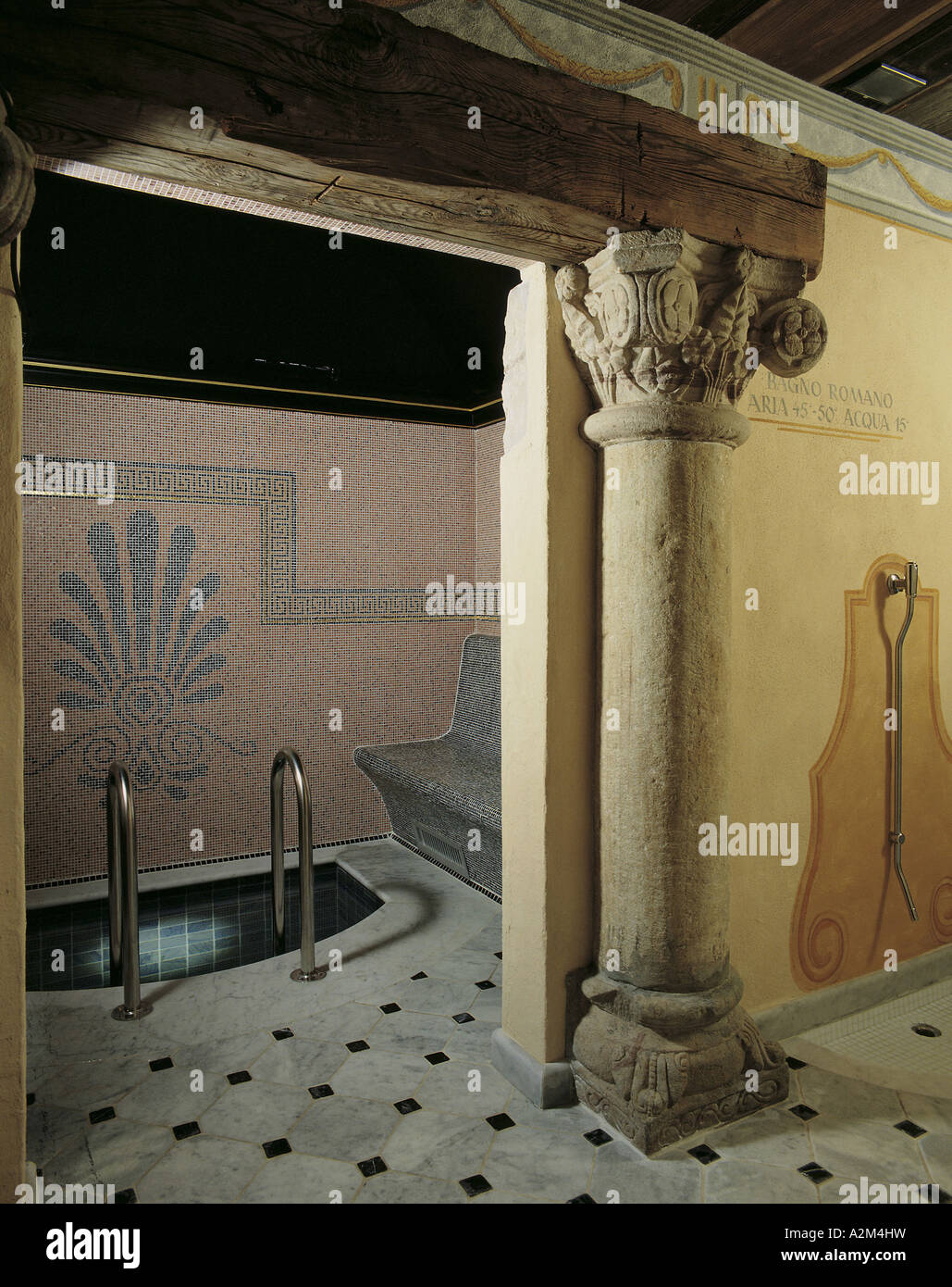 Römische Bad Miramonti Hotel Cogne Valle d Aosta Italien Stockfoto