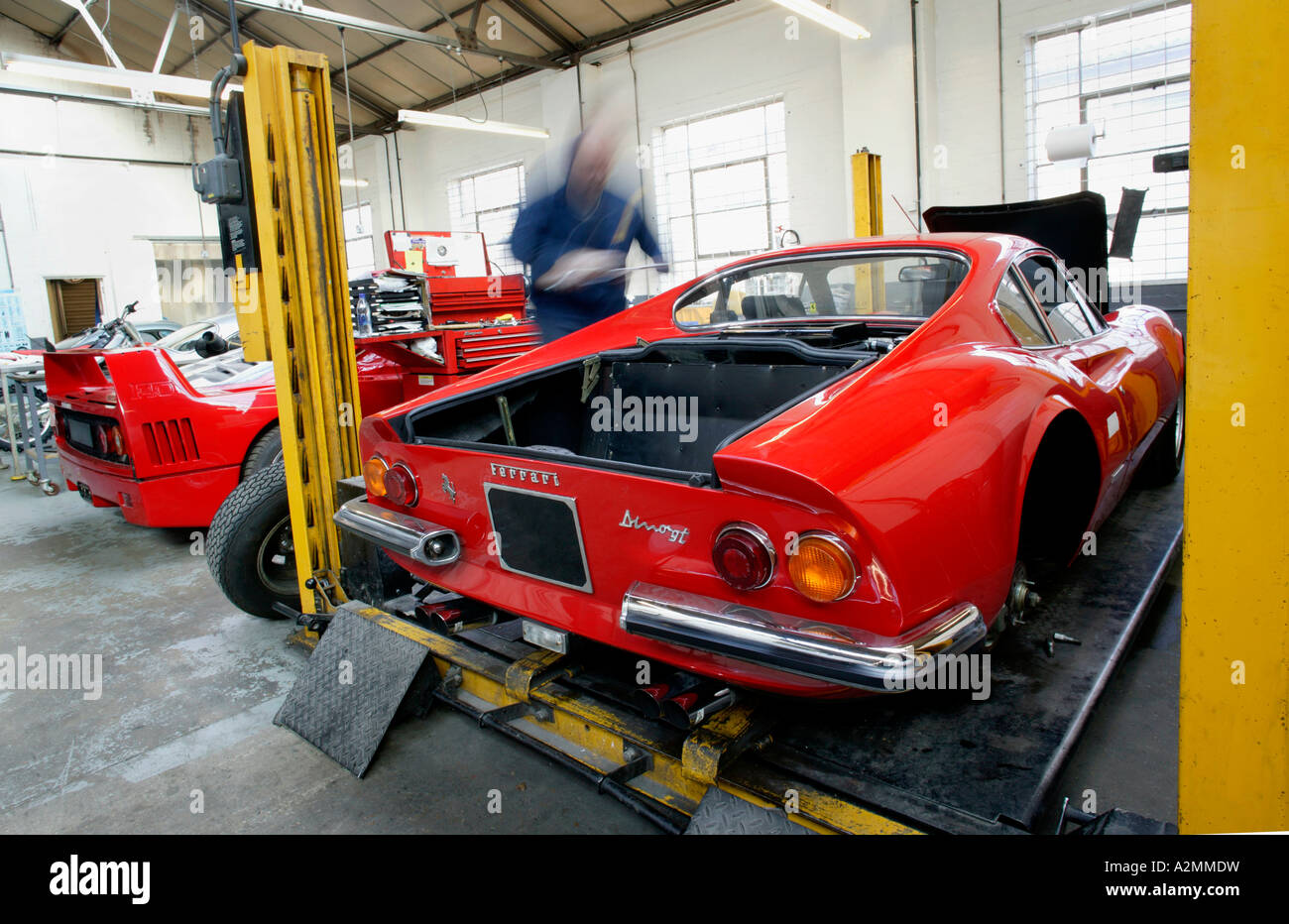 Oldtimer-garage Stockfoto