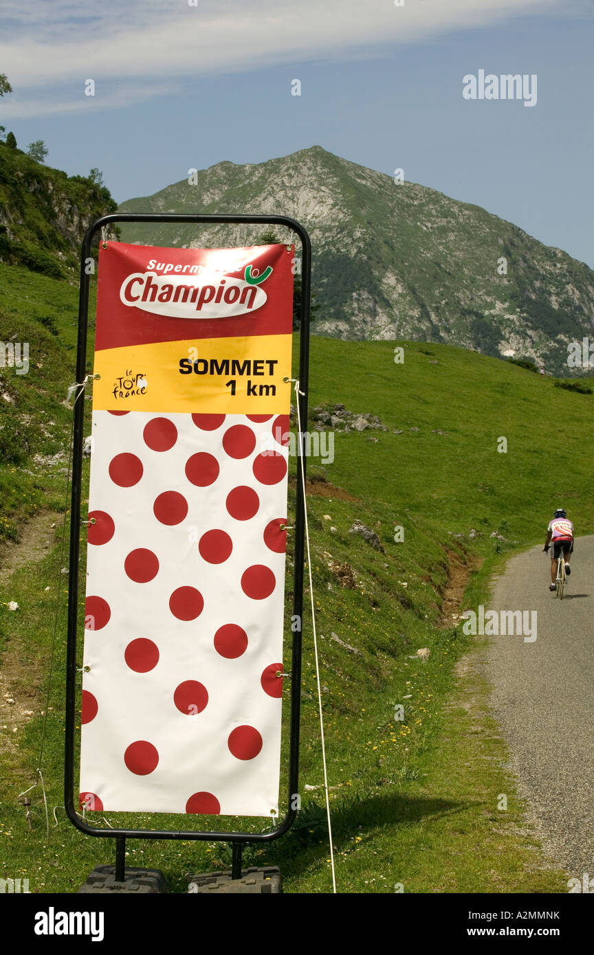 Tour de France-König der Berge-Markierung Stockfoto