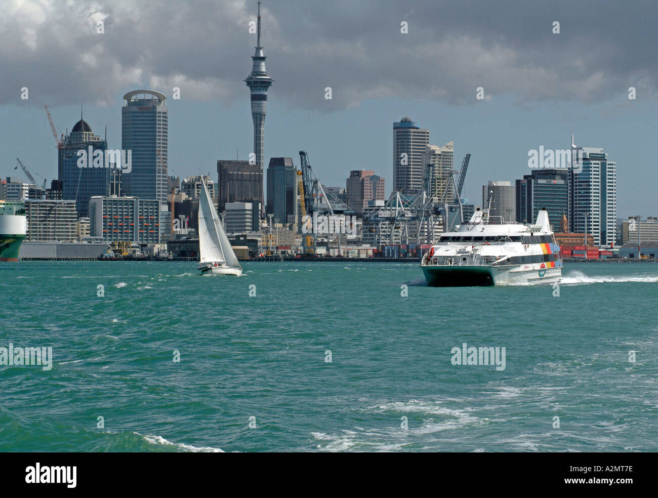 Fullers Ferry Service von Auckland nach Devonport im Waitemata Harbour Auckland City New Zealand Stockfoto