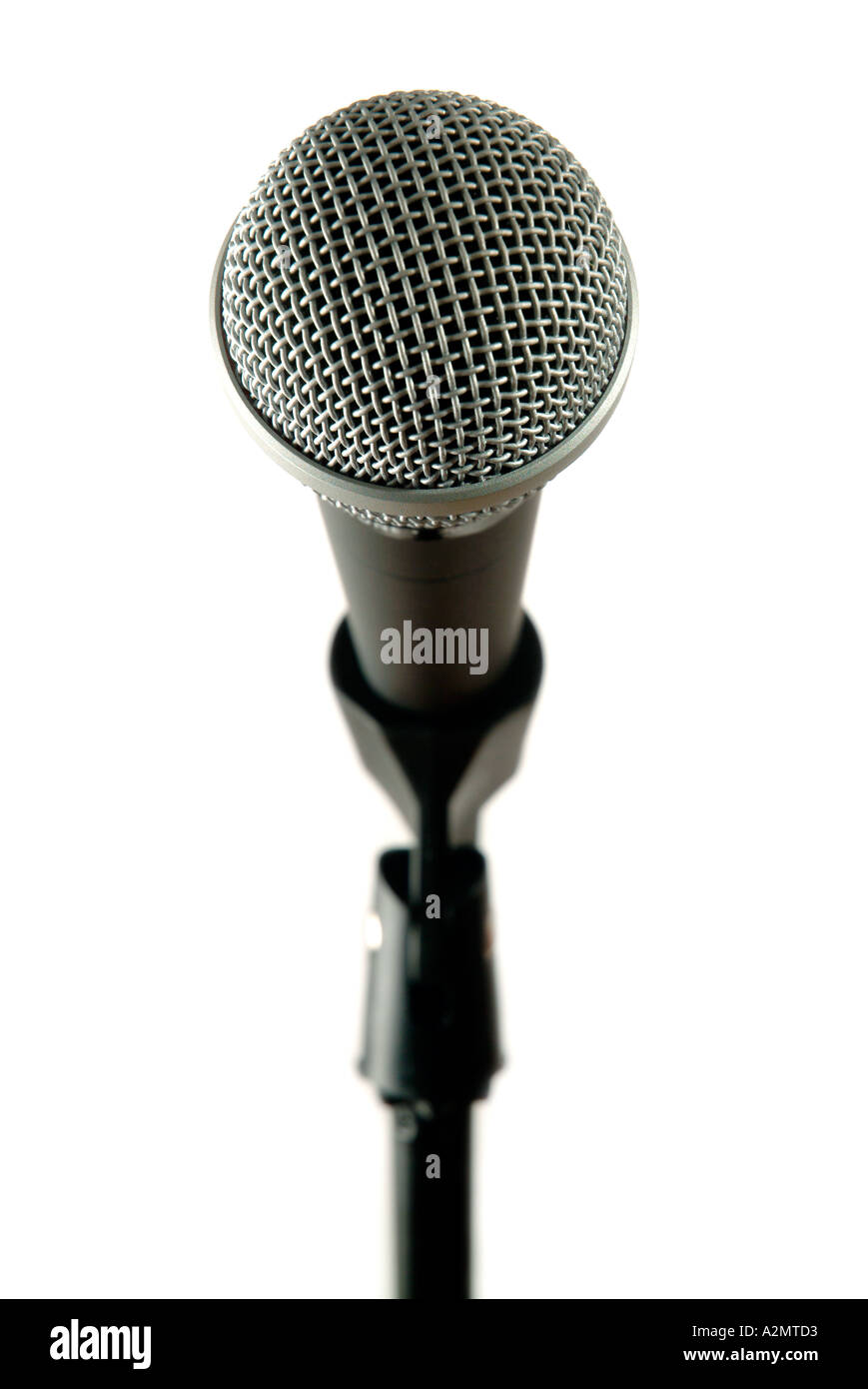 Mikrofon auf Ständer Stockfoto