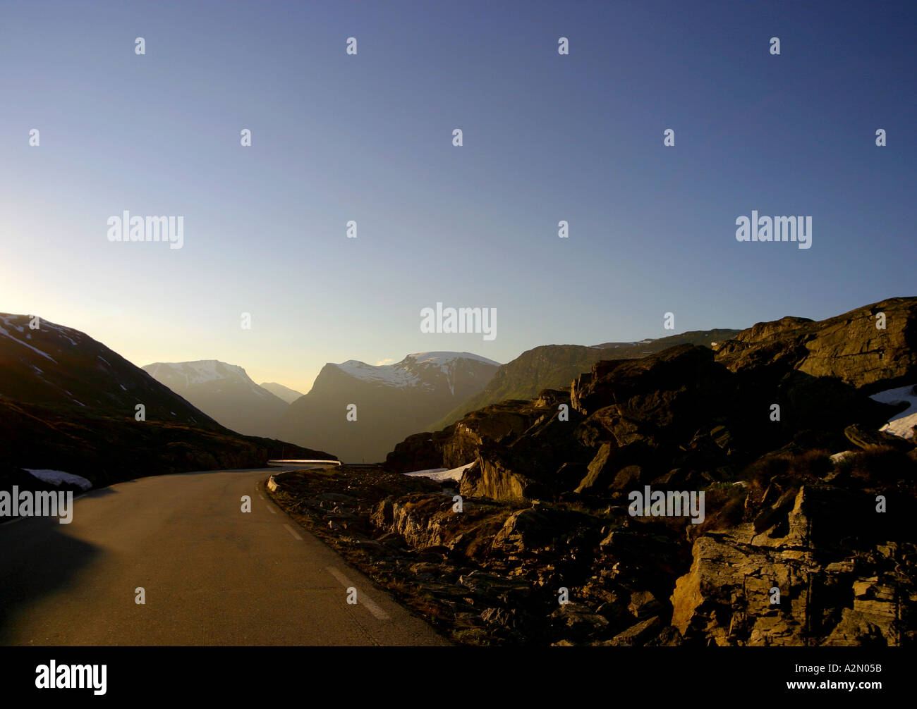 Bergstraße Norwegen Stockfoto