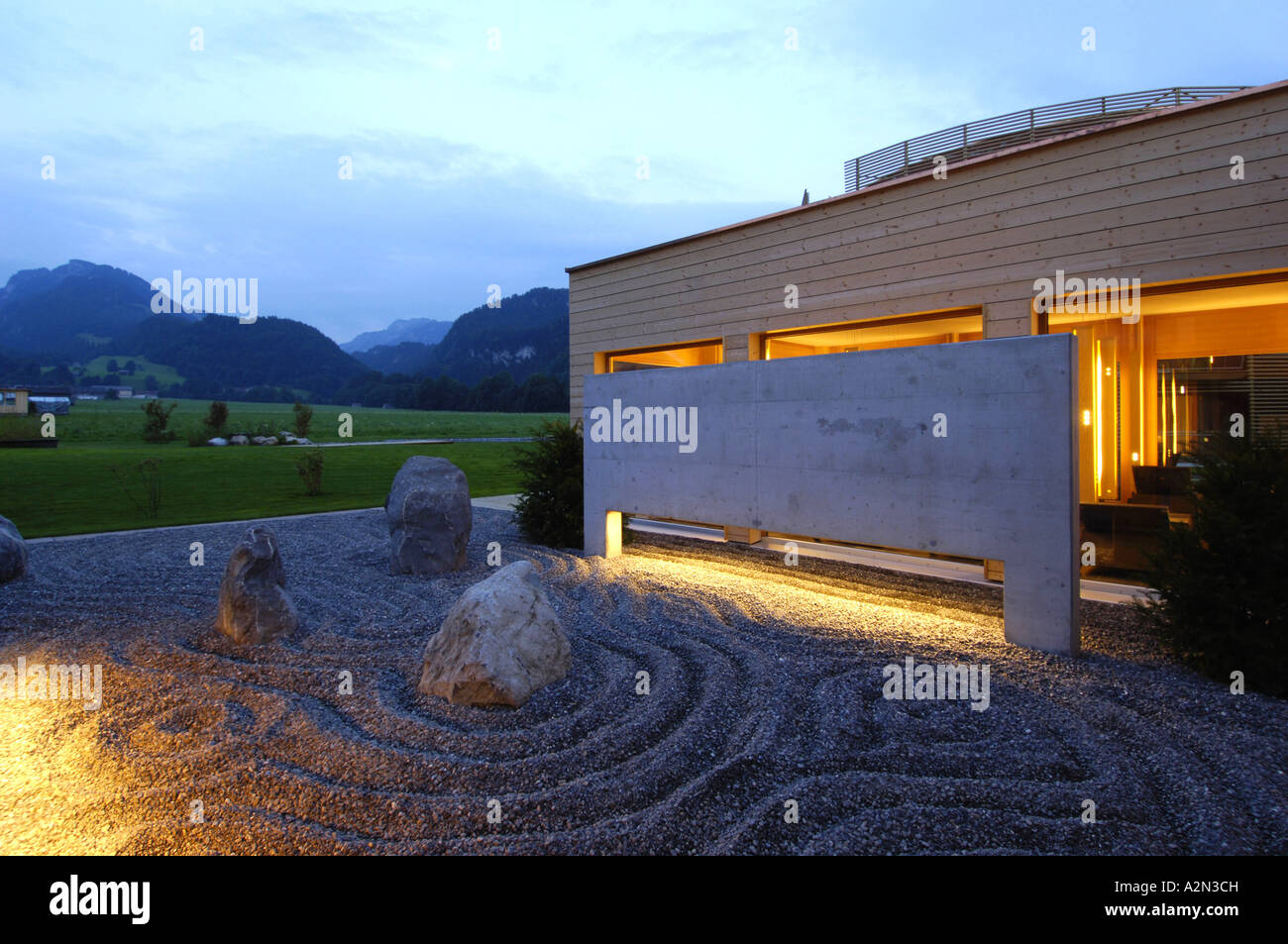 Felsen Vor Haus Bezau Bregenzerwald Vorarlberg Osterreich
