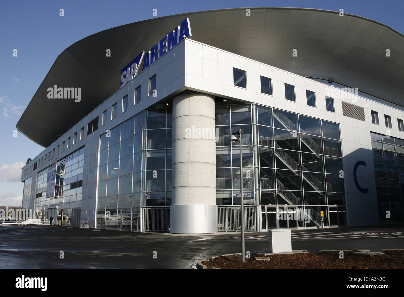 Stadion in Stadt, SAP Arena, Mannheim, Deutschland Stockfoto
