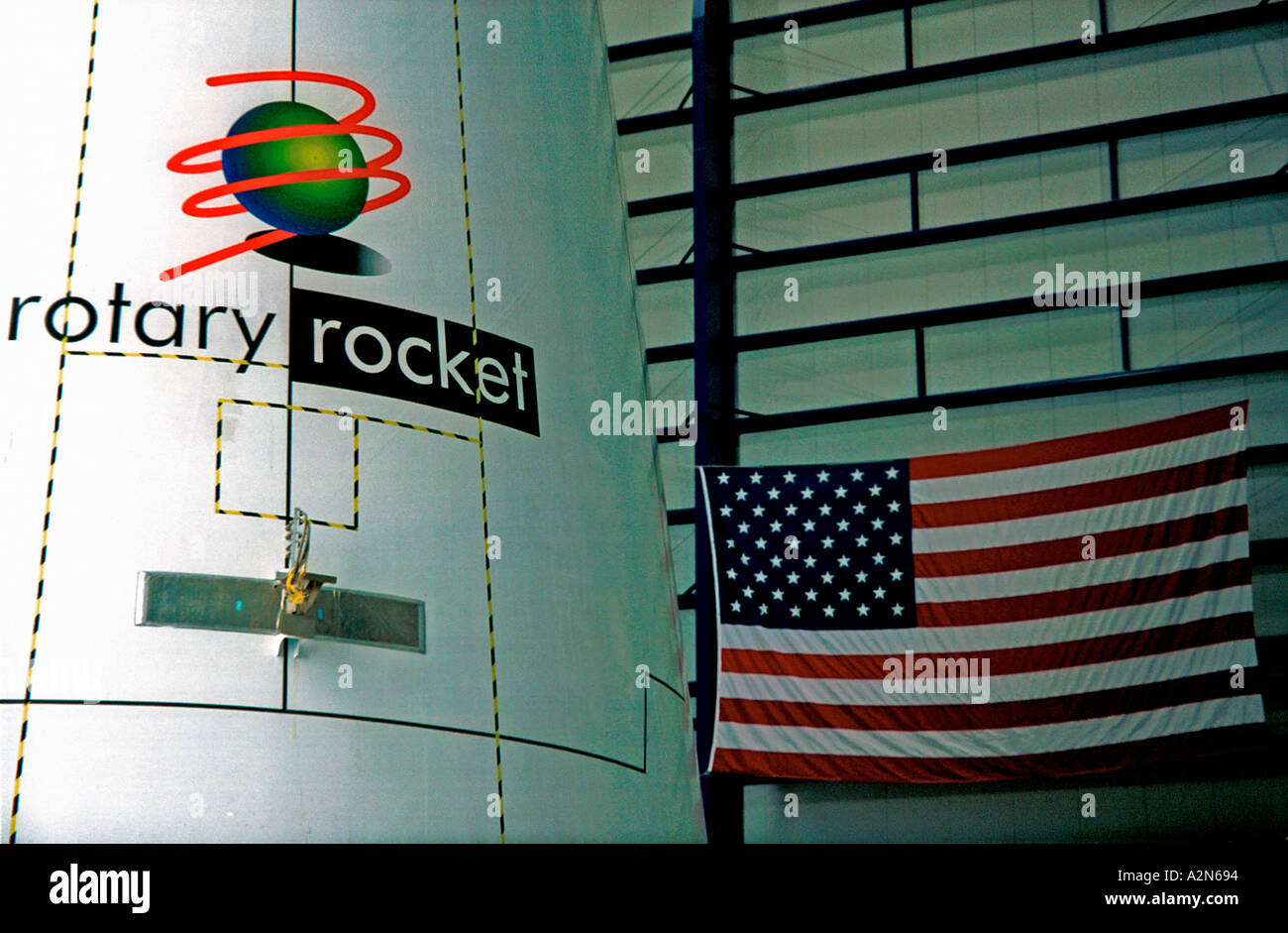 Privat finanzierte wiederverwendbare Rotary Rocket Raumschiff zivilen Flughafen Mojave, Kalifornien USA Stockfoto